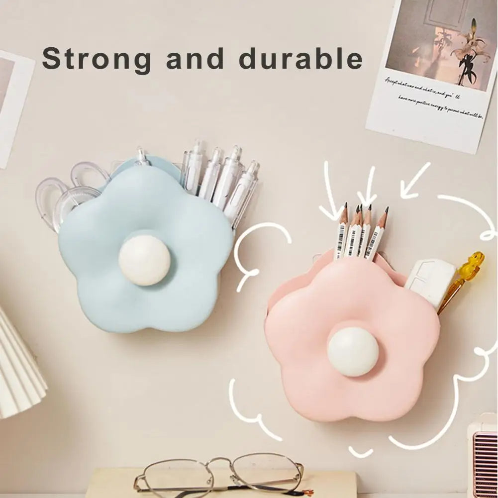 Flower-Shaped Vibrant Makeup Brush & Pen Holder