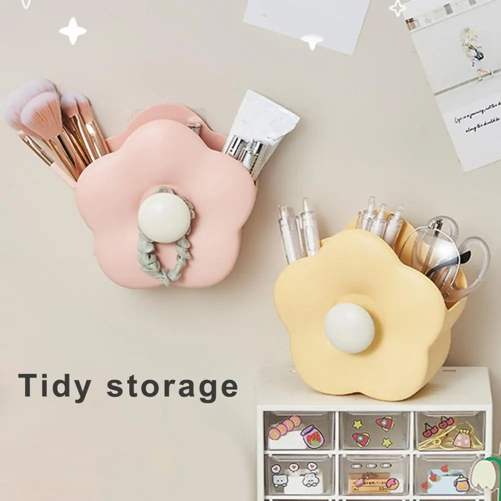 Flower-Shaped Vibrant Makeup Brush & Pen Holder