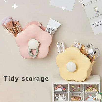 Flower-Shaped Vibrant Makeup Brush & Pen Holder