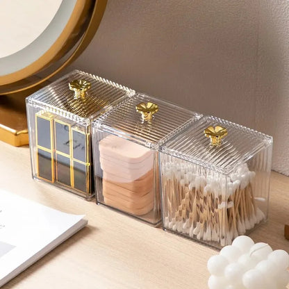 Bathroom Makeup & Cotton Stick Storage Box