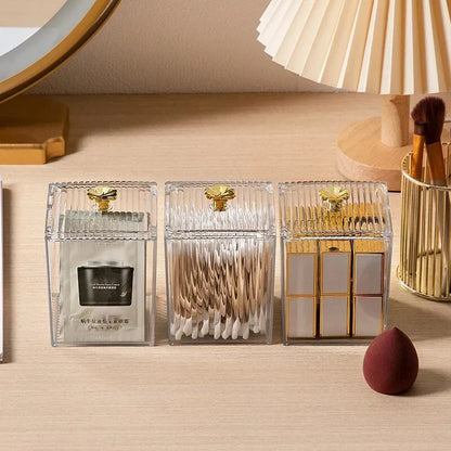 Bathroom Makeup & Cotton Stick Storage Box