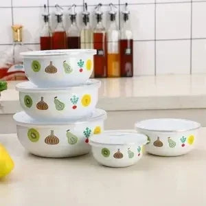5Pcs Tam Cheeni Bowl Set with Lids – Random Colors
