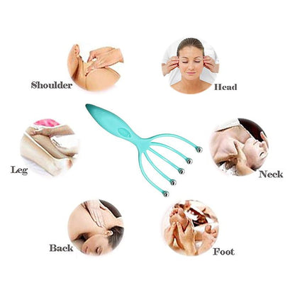 5 Finger Head Massager Stainless Steel Roller for Relaxation