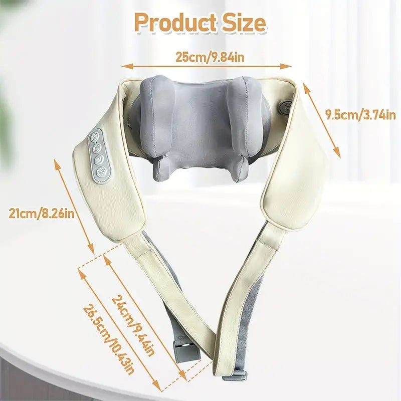 Rechargeable 6D Shoulder & Neck Massager – USB Powered, Real Hand Massage Feel