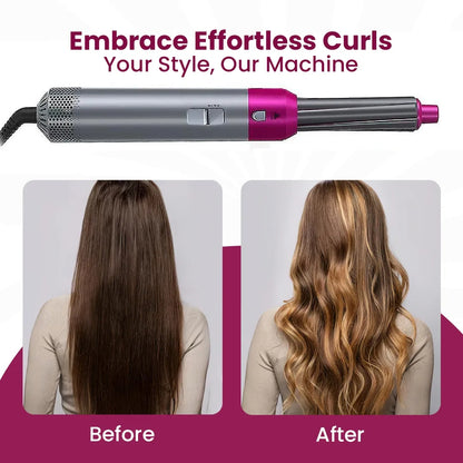 5 in 1 Hair Straightener Brush  Hair Curler Hair Dryer