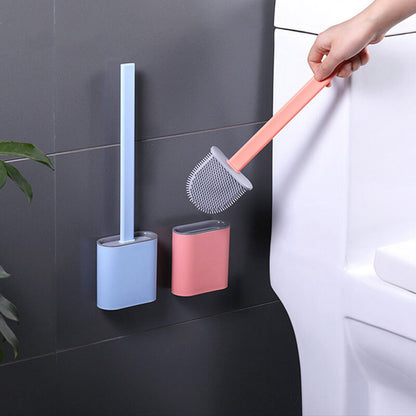 Toilet Brush Cleaner WC Cleaner Flexible Toilet Brush With Quick Drying Holder