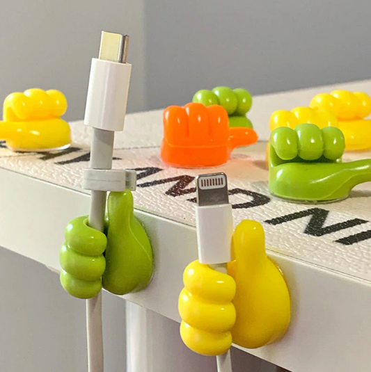 Silicone Cable Organizer Thumb Holder Wire Management Desk Wall 10Pcs