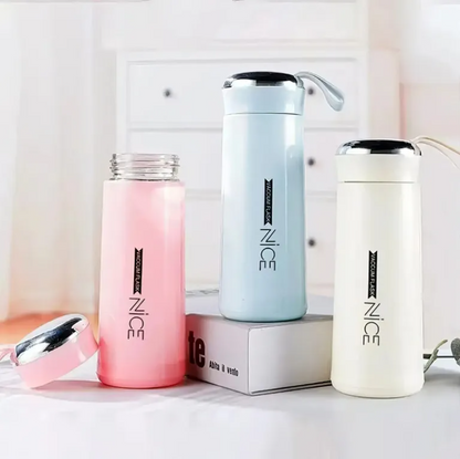 New Stylish Nice Water Bottle 400ml Colorful Water Cup - 1Pc