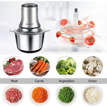 3L Electric Stainless Steel Meat Grinder & Food Chopper | Powerful Kitchen Meat & Vegetable Processor