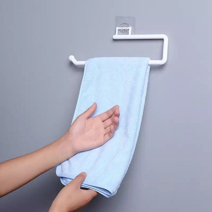 Wall-Mounted Towel and Tissue Holder Rack