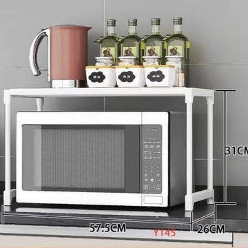 Multifunction Kitchen Storage Rack for Microwave & Oven | Metal & Plastic Multi-Layer Shelf Organize
