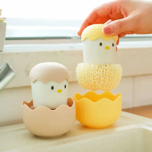 Cute Eggshell Kitchen Dish Cleaning Brush