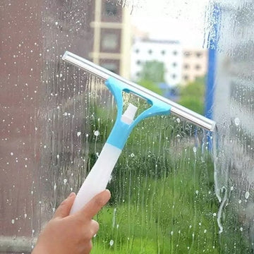 2-in-1 Window Cleaner with Spray Bottle | Glass Wiper & Squeegee – Runstore.pk