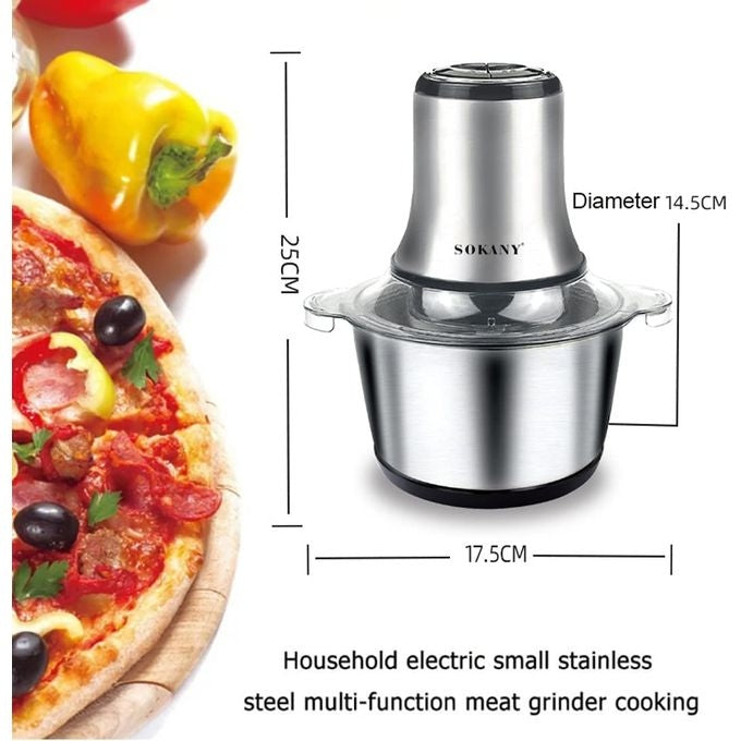 3L Electric Stainless Steel Meat Grinder & Food Chopper | Powerful Kitchen Meat & Vegetable Processor