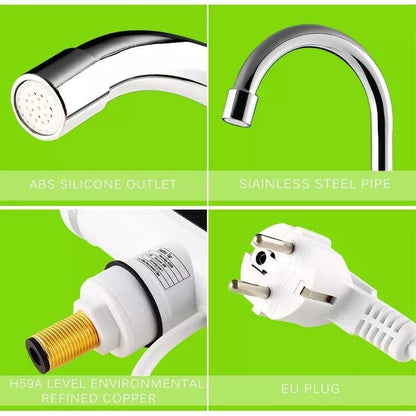 Instant Electric Hot Water Heater Faucet with LED Display | Fast Heating Kitchen Tap – Runstore.pk