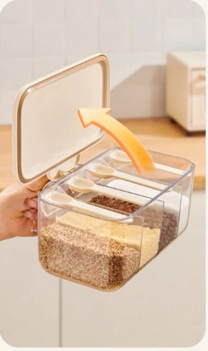 Ecoco 4 in 1 Spice Jar Kitchen Organizer Box