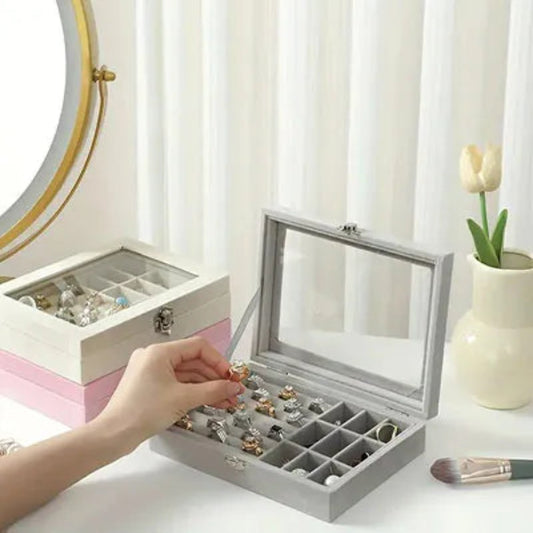 Transparent Jewelry Storage Box for Rings & Bracelets