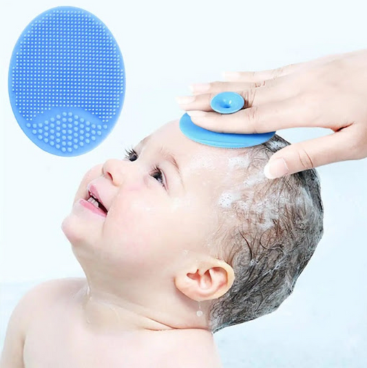 Silicone Baby Shampoo Brush Soft Hair Washing Massage Brush - 1Pc