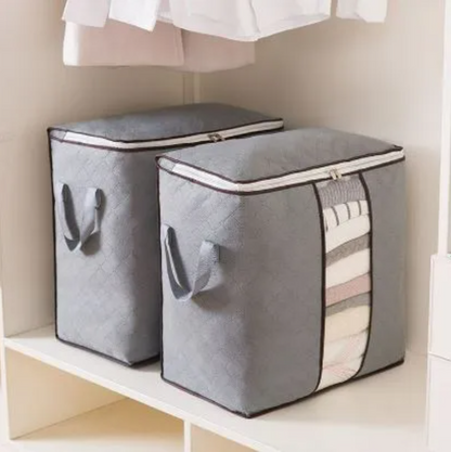 Foldable Cloth Storage Bag Portable Large Blanket Storage Box Cloth Organizer - 1Pc