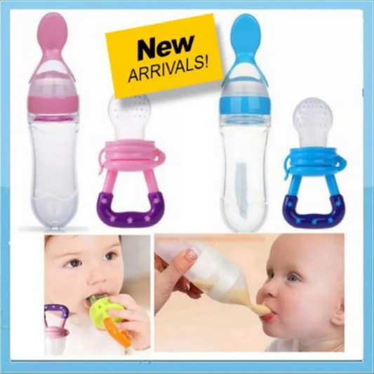 Set Of 2 Baby Silicone Spoon Feeder And Baby Fruit Pacifier High Quality