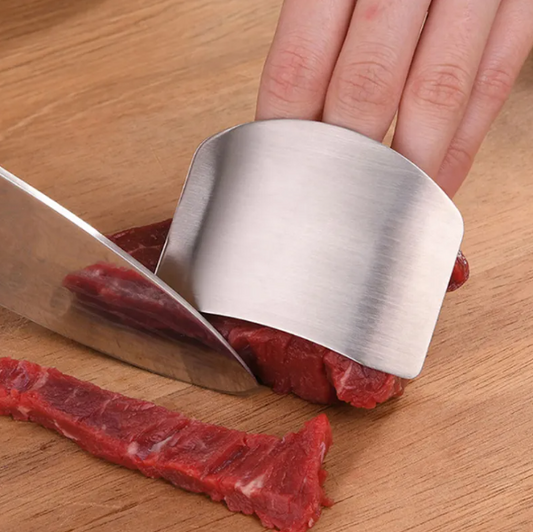 Stainless Steel Finger Guard Knife Cut Protector - 1Pc