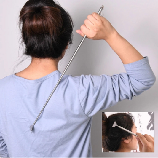 Stainless Steel Anti Khujli Stick Back Massager For Body - 1pc