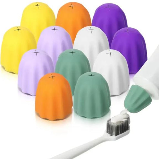 Self Closing Silicone Toothpaste Caps Mess Free Dispenser for Bathroom