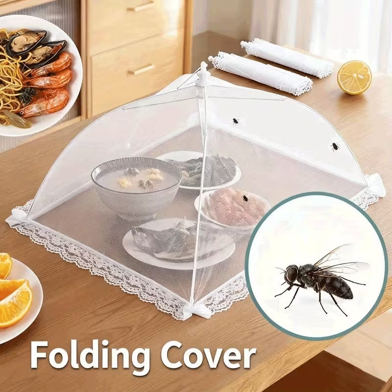 large foldable mesh food cover for kitchen and dining table