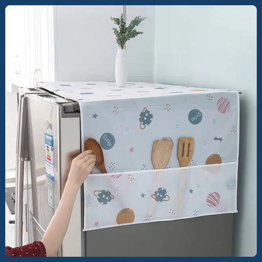 Imported Waterproof Fridge refrigerators Dustproof Cover with Storage Pockets