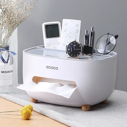 ECOCO Multifunctional Tissue Box with Napkin & Pen Holder