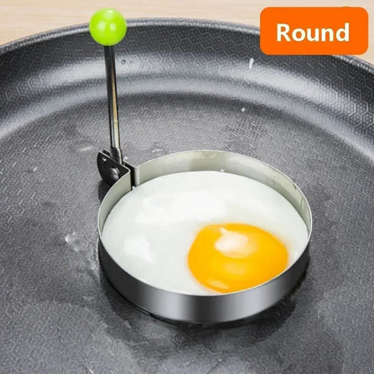 Stainless Steel Fried Egg & Pancake Mold Set 4 Shapes