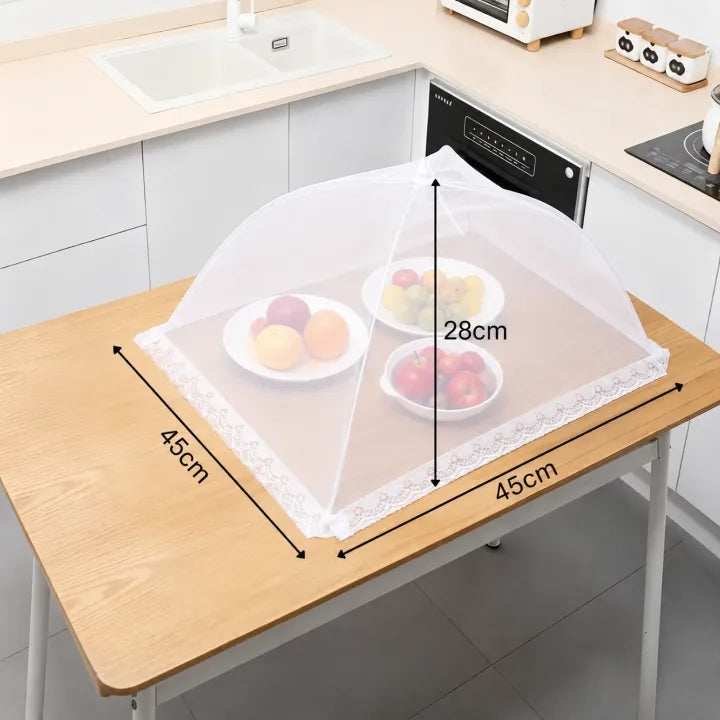 pop up food tent protecting food from flies and mosquitoes