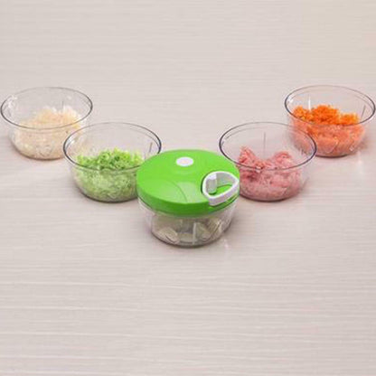 Quick Food Chopper Speedy Vegetable Cutter with Steel Blades