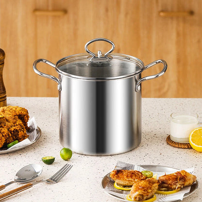 3.5L Stainless Steel Deep Fry Pot – Kitchen Fryer with Oil Strainer