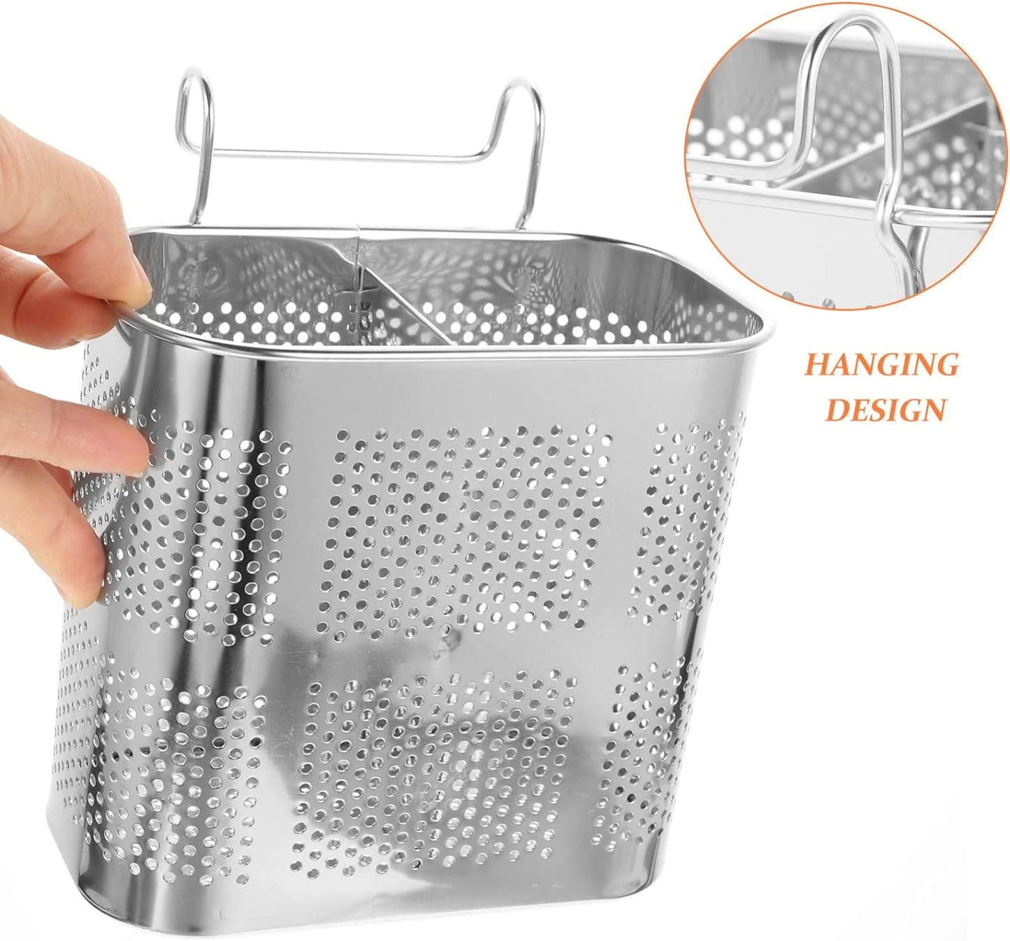 Stainless Steel Utensil Drying Cutlery Holder Rack