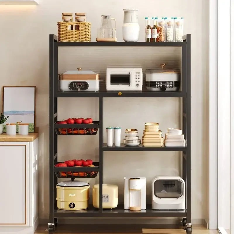stainless steel kitchen cabinet organizer with fruit baskets