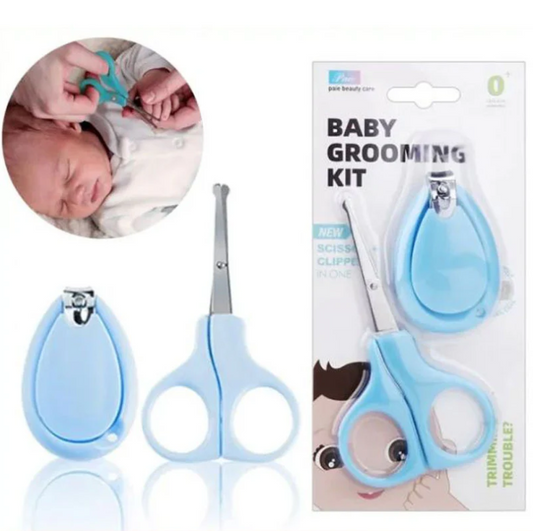 2-in-1 Baby Grooming Kit with Nail Clipper & Scissors