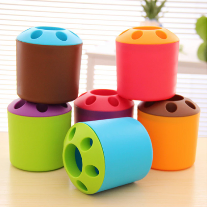 Washroom Accessories Candy-Colored Multi-Purpose Toothbrush Holder - 1Pc