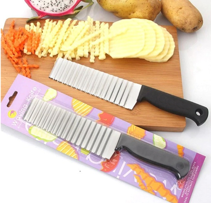 Stainless Steel Potato Wavy Cutter Vegetable Carrot Slicer Knife Kitchen Tools