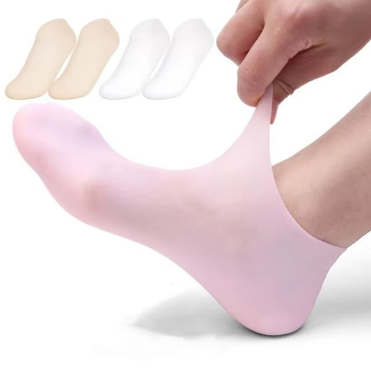 1 Pair Silicone Moisturizing Gel Socks for Cracked Heel Care