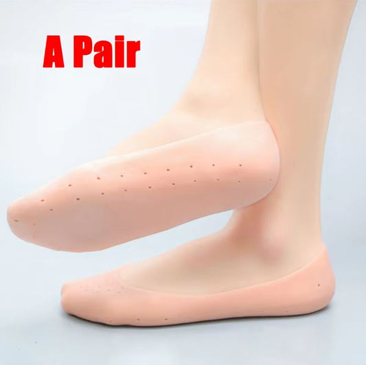 Full-Length Silicone Foot Protector Moisturizing Socks - 1 Pair