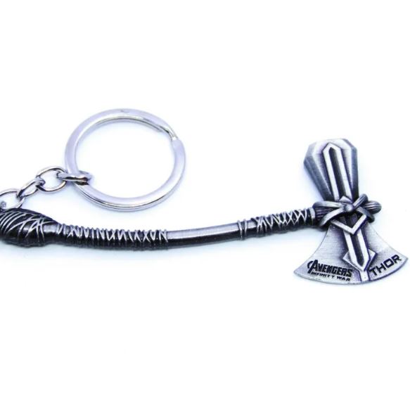 Pack of 2 Thor Hammer and Stormbreaker Axe Keychain Marvel Lovers