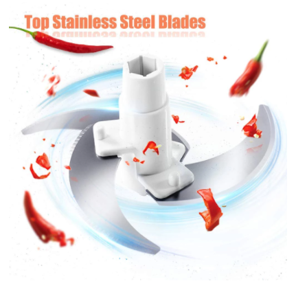 Mini Food Chopper Manual 2 Blades Powerful Meat Grinder Kitchen Gadgtes