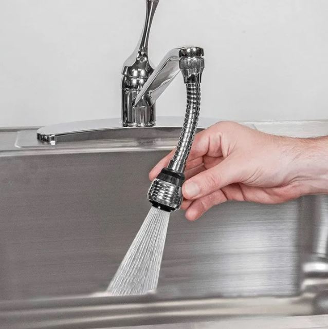 Kitchen Tools Water Saving Tap Faucet Sprayer 360 Degree Faucet Tap Home - Silver
