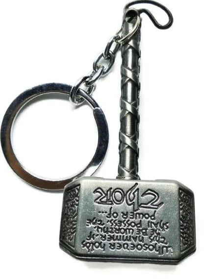 Pack of 2 Thor Hammer and Stormbreaker Axe Keychain Marvel Lovers
