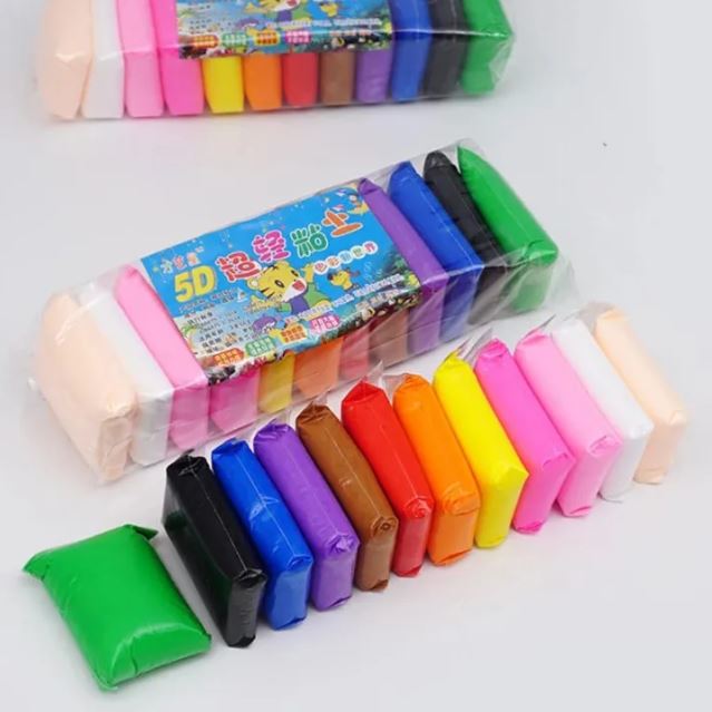 12 Color Air Dry Polymer Clay Kit with Tools DIY Kids Gift