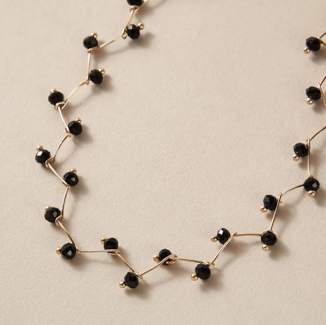 Black Pearl Choker Necklace For Women & Girls - 1Pc