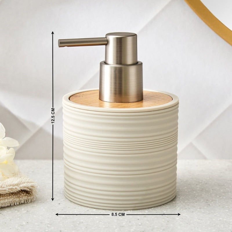 Heavy Quality Modern Striped Plastic Soap Dispenser for Bathroom & Kitchen